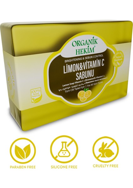 Limon Yüksek Vitamin C Sabunu Sebum Dengeleyici Canlandırıcı Sabun 140 Gram