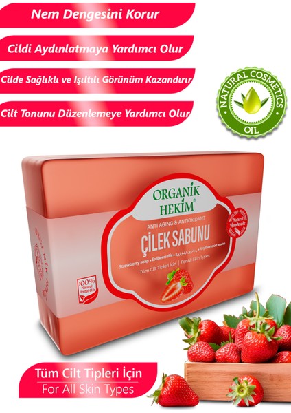 Çilek Cilt Tonu Eşitleyici Sabunu 140 Gram