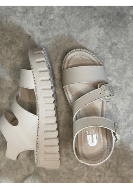 Günlük Kadın Sandalet Ayarlanabilir Tokalı Yüksek Kalın Topuklu Tırtıklı Tabanlı Bantlı 269 modelleri