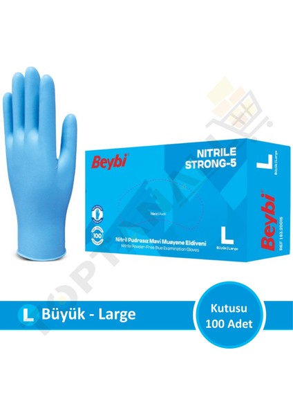 Nitril Strong Pudrasız Muayene Eldiveni - 5 Paket (100'lük Kutu) fiyatları