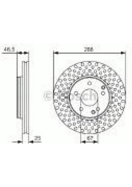 Ön Fren Aynasi Mercedes W203-C180-C200-W202-W210-E200-E220 288X25X5DLXHAVALI 0986478624 18051