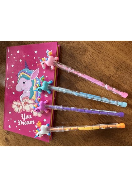 Princess Flamingo Temalı Defter ve Jel Kalem Seti