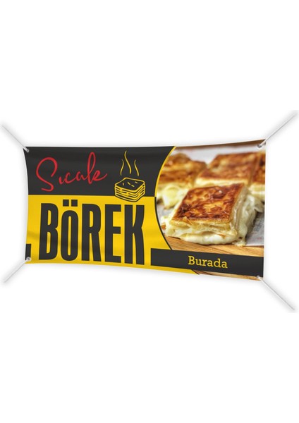 Börek 50X100 Branda Pankart Sarı