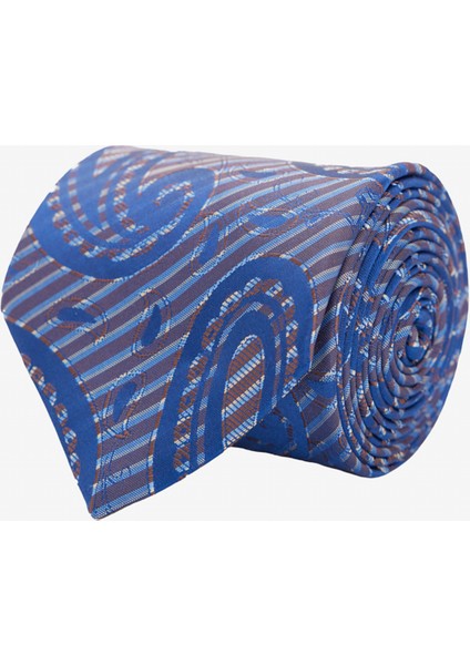 ALTINYILDIZ CLASSICS Erkek Kahve-Lacivert-Mavi Desenli Klasik Kravat