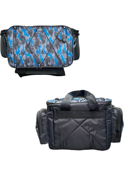 Tackle Bag Blue Camo Balıkçı Malzeme Çantası