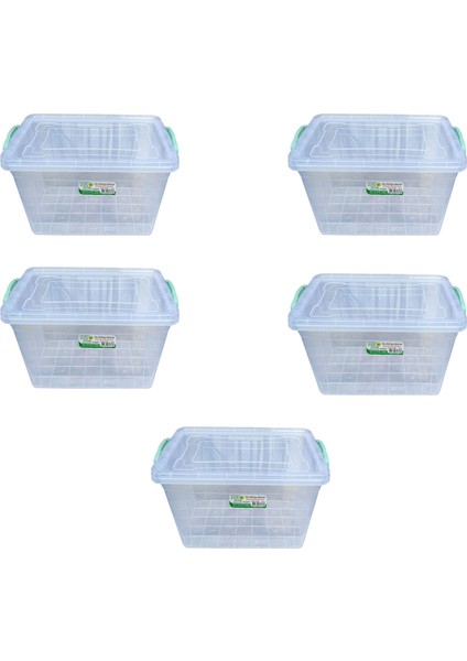 Polytime Şeffaf Kilitli Eşya Gıda Saklama Düzenleme Kabı Kutusu - Dikdörtgen - 0,75 Litre - 5 Adet