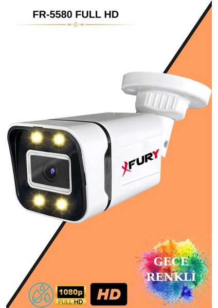 1 Kameralı 1080P Görüntü Gece Renkli-Su Geçirmez Full Hd Ultra LED Güvenlik Kamerası Seti 320 GB fırsatları