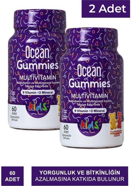 Ocean Gummies Multivitamin 60 Çiğnenebilir Jel Form 2 Adet