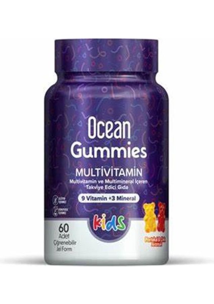 Ocean Gummies Multivitamin 60 Çiğnenebilir Jel Form 2 Adet