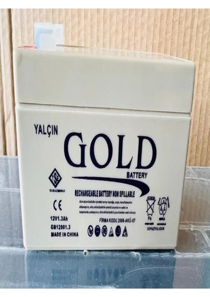 12 Volt 1,3 Amper Akülü Çocuk Arabası Akü / Besleme Aküsü. Yeni Üretim.