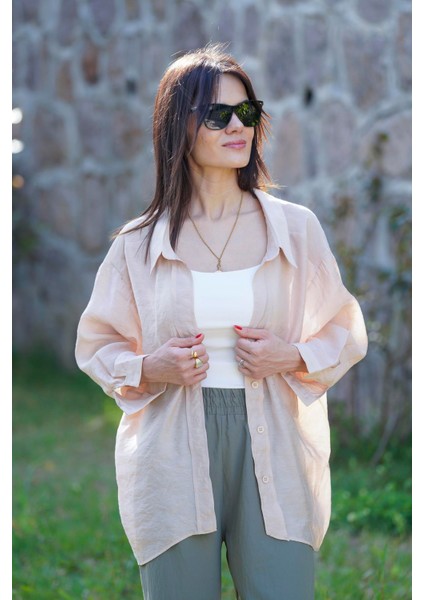 Taş Kadın Düşük Omuzlu Oversize Gömlek modelleri