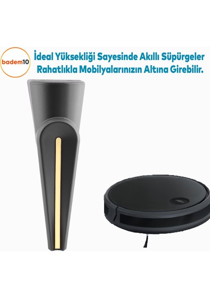 Nota Mobilya Oturma Grubu Kanepe Sehpa Tv Ünitesi Koltuk Ayağı Baza Ayakları Siyah Altın Gold 19 cm indirimleri