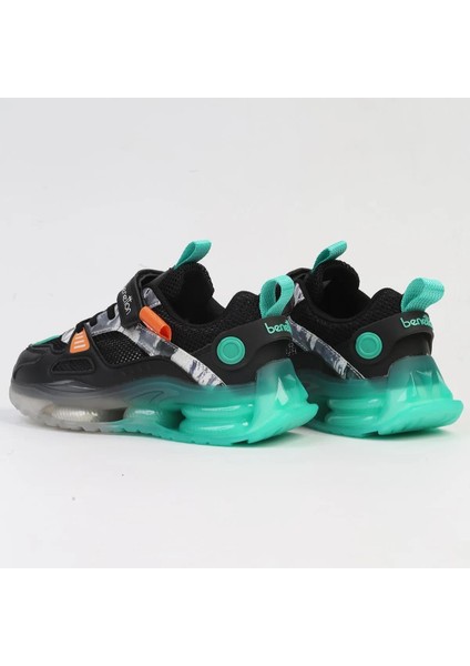 Çocuk Siyah - Yeşil Spor Ayakkabı BNI-10275 modelleri