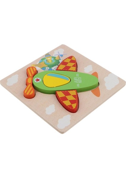 Suntek Montessori Ahşap 3D Hayvanlar Yapboz Tahtası Çocuk (Yurt Dışından)