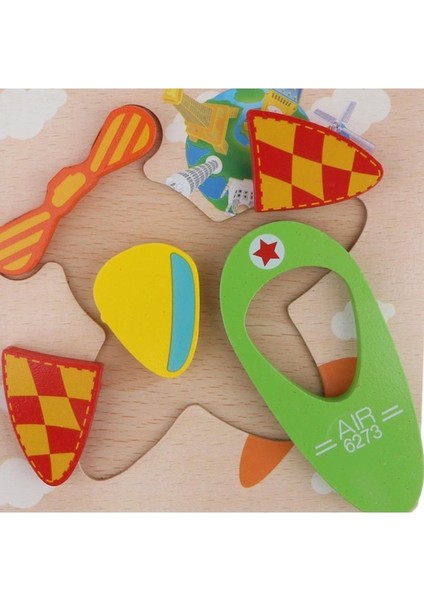 Suntek Montessori Ahşap 3D Hayvanlar Yapboz Tahtası Çocuk (Yurt Dışından)
