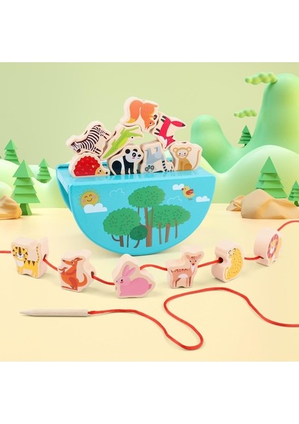 Suntek Ahşap Hayvan Istifleme Blokları Dengeleme Playset Diş (Yurt Dışından)