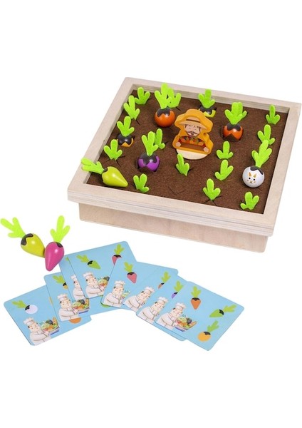 Suntek 1 Takım Ahşap Turp Çiftlik Oyunu Montessori Oyuncaklar (Yurt Dışından)