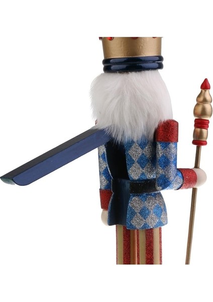 Suntek 38 cm Ahşap El Boyalı Glitter Fındıkkıran Noel Dekoru (Yurt Dışından)