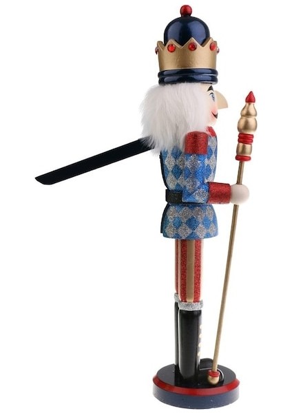 Suntek 38 cm Ahşap El Boyalı Glitter Fındıkkıran Noel Dekoru (Yurt Dışından)