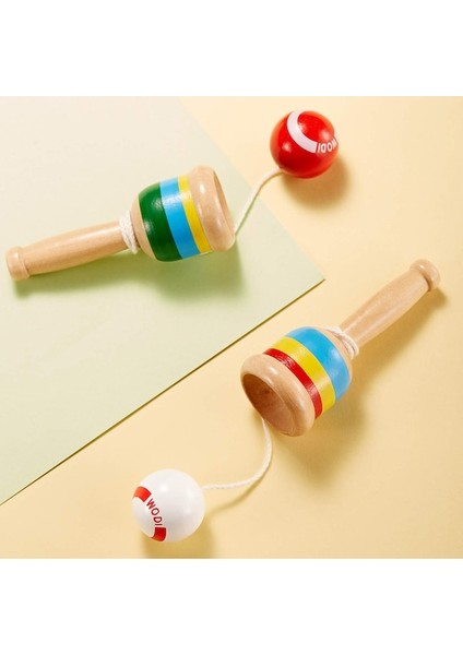 Klasik Ahşap Kendama Kupası Top Atma Yakalama Oyunu Kırmızı (Yurt Dışından) indirimleri