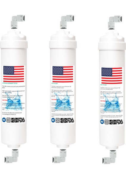 Kapalı Kasa 12" Inç 5'li Inline Filtre Seti Nsf Onaylı Standart Membranlı