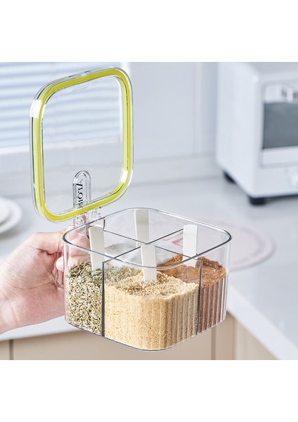 Mutfak Basmalı Tip Baharat Kutusu, Mühürlü, Neme Dayanıklı, Tuzlu, Msg Baharatı, Dört Parçalı Baharat Kavanozu (Yurt Dışından) fiyatları