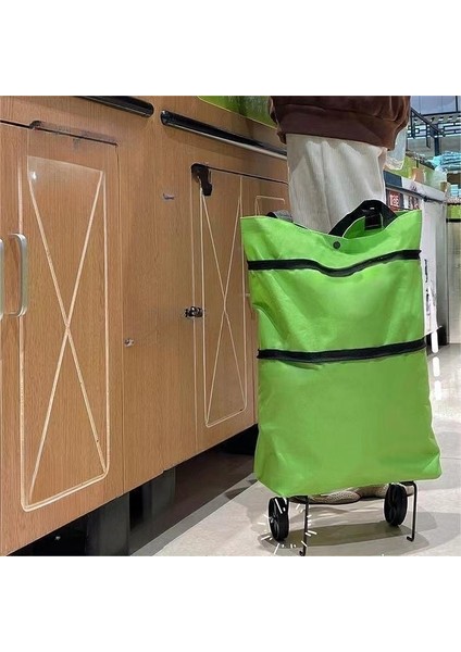 Bakkal Alışveriş Arabası Katlanır Taşınabilir Tekerlekli Çanta Su Geçirmez Süpermarket Alışveriş Arabası (Yurt Dışından) modelleri