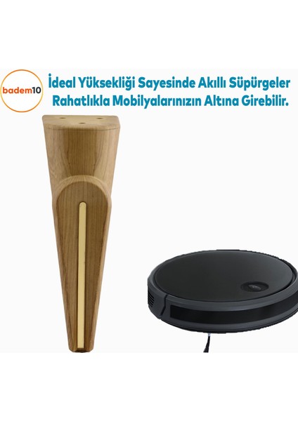 Nota Mobilya Kanepe Sehpa Tv Ünitesi Koltuk Ayağı Baza Ayakları Ahşap Desenli Kahverengi Ceviz 19 cm indirimleri