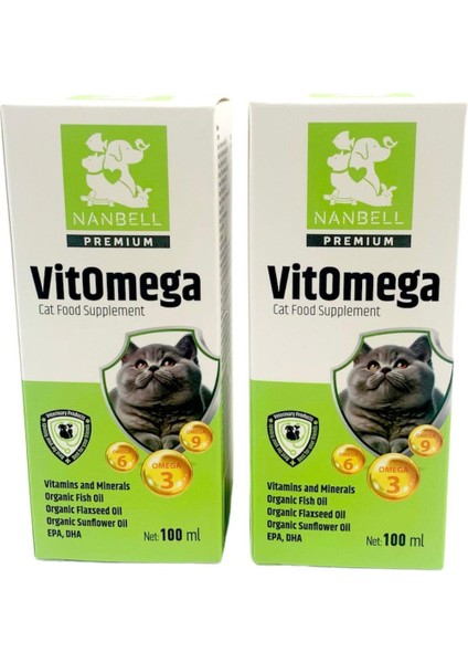 2 Kutu Kediler Için Vitomega 100 ml