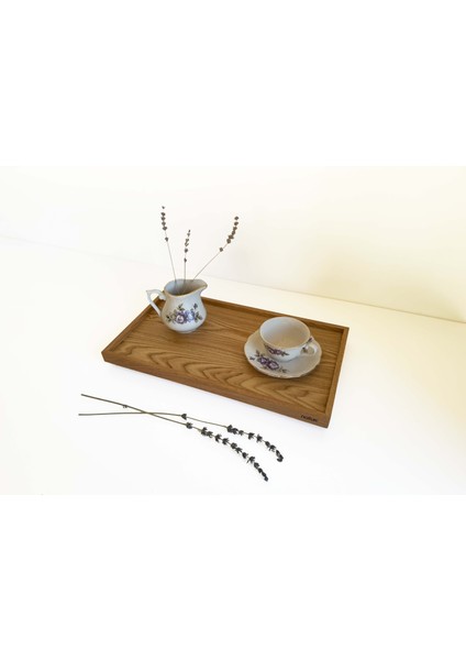 Recta 45X25 cm Tepsi, Servis ve Sunum Tepsi, Mutfak Çay-Kahve Tepsisi, Ahşap Düzenleyici