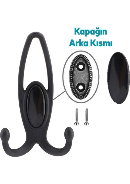 Portmanto Vestiyer Duvar Askısı Metal Dolap Elbise Askılığı Mat Siyah Siyah Kapak modelleri