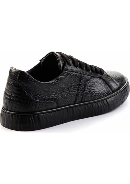 Siyah Floter Hakiki Deri Erkek Sneaker E01323131040 fırsatları