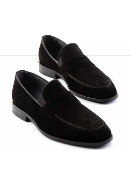 Siyah Süet Hakiki Deri Erkek Klasik Ayakkabı E01902004402