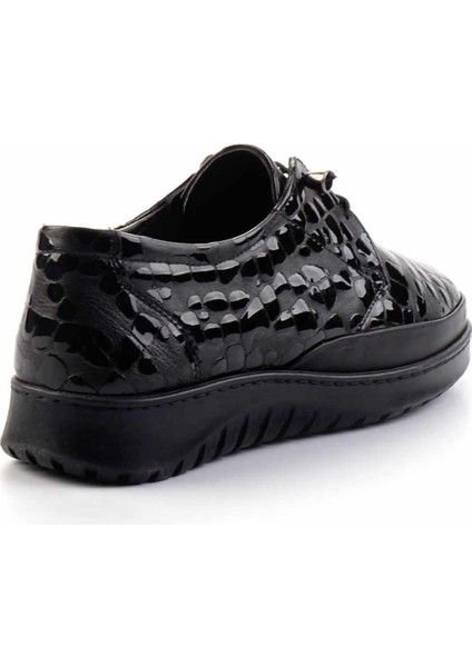 Siyah Rugan Kroko Hakiki Deri Kadın Casual Ayakkabı K01331750311 fırsatları