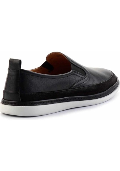 Siyah Napa Hakiki Deri Erkek Casual Ayakkabı E01304020143 fırsatları