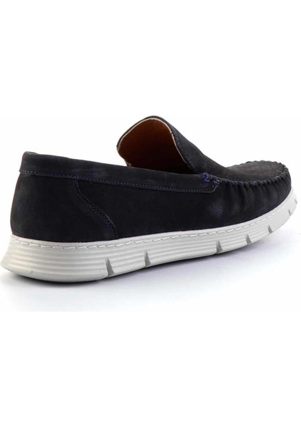 Lacivert Nubuk Hakiki Deri Erkek Casual Ayakkabı E01733032701 fırsatları