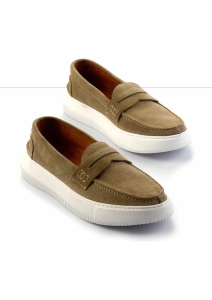 Yeşil Süet Hakiki Deri Erkek Casual Ayakkabı E01442000102