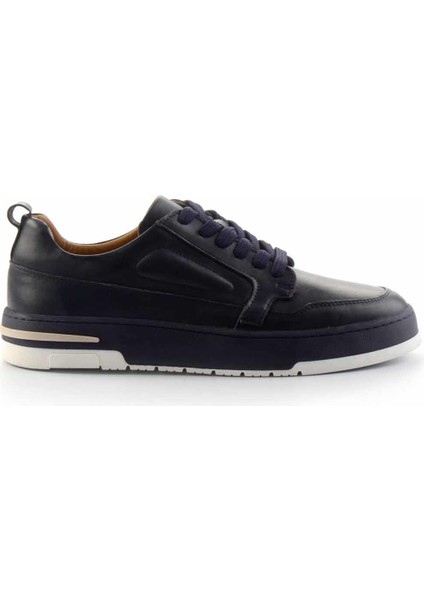 Lacivert Hakiki Deri Erkek Sneaker E01463410603 fiyatları