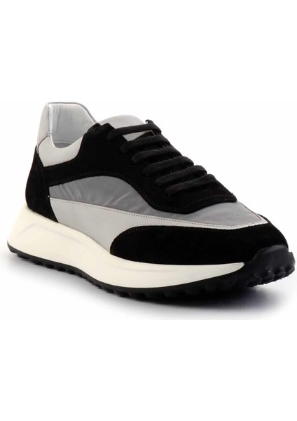 Siyah Süet Hakiki Deri Erkek Sneaker E01901625702