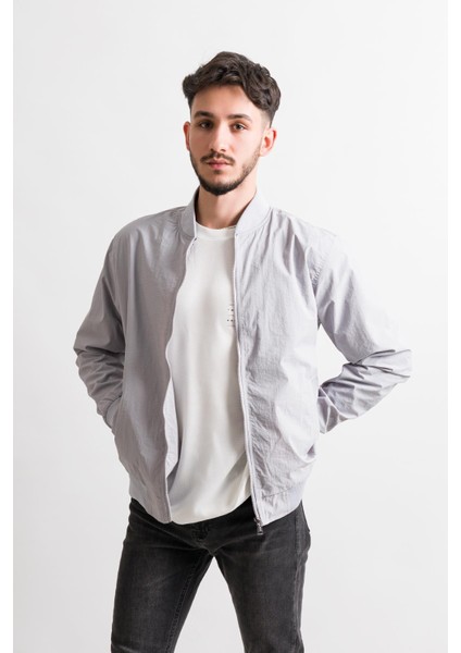Fbı Jeans Slimfit Gofre Kumaş Kolej Yaka Astarlı Baharlık Mont