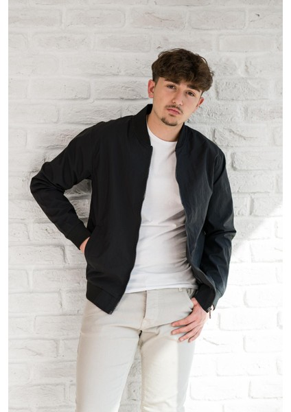 Fbı Jeans Slimfit Gofre Kumaş Kolej Yaka Astarlı Baharlık Mont