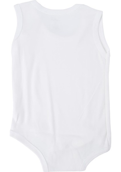 Unisex Bebek Çocuk Kolsuz Askılı Çıtçıtlı Body Zıbın Badi