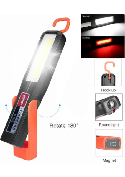 Gold Orion Or 998 Ayarlanabilir Mıknatıslı Şarjlı 5 Adet tamirci feneri