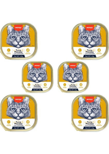 Ton Balıklı ve Tavuklu Alutray Kedi Yaş Maması 40 gr x 6 Adet