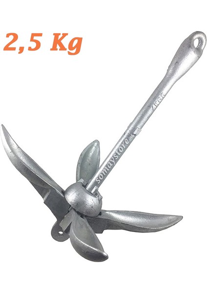 Tekne ve Bot Çapası Şemsiye Çıpa Galvanizli 2.5 KG