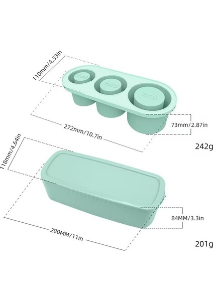 30-40 Oz Bardak Için Buz Küpü Tepsisi, Kapaklı ve Kutulu 3 Adet Silikon Buz Küpü Kalıpları (Yurt Dışından)