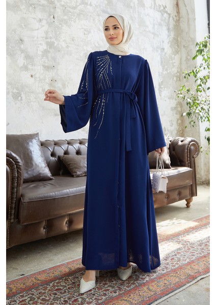 Viona Taşlı Abaya - Indigo