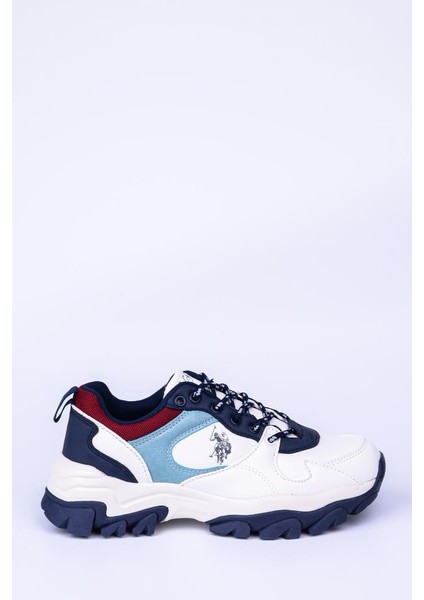 Tracky Beyaz Lacivert Kadın Spor Ayakkabısı Sneaker