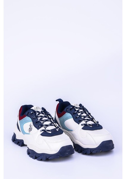 Tracky Beyaz Lacivert Kadın Spor Ayakkabısı Sneaker modelleri