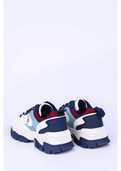 Tracky Beyaz Lacivert Kadın Spor Ayakkabısı Sneaker fırsatları